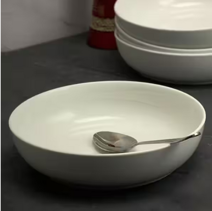 8.5 in. White Dinner and Serving Bowl (Set of 4)
