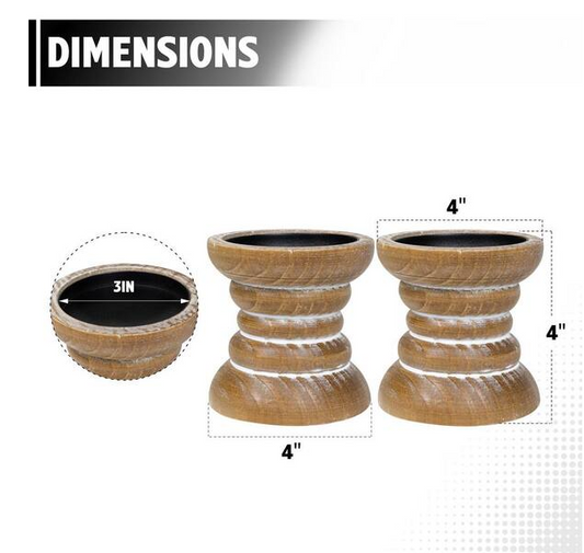 Rustic Farmhouse Vintage Candle Stands