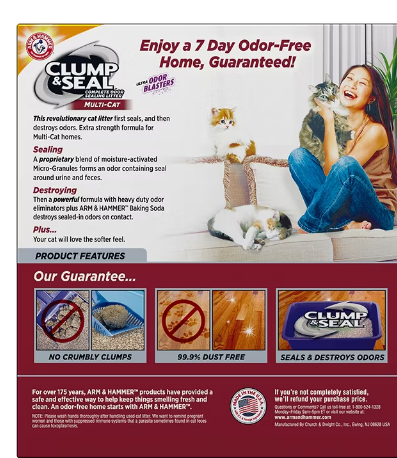 Clump & Seal Multi-Cat Odor Blasters, 31 lbs