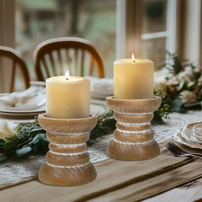 Rustic Farmhouse Vintage Candle Stands