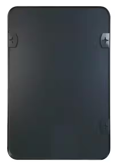 24 in. W x32 in. H Black Rectangle Framed Mirror