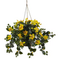 22 in. Artificial Hibiscus Hanging Basket