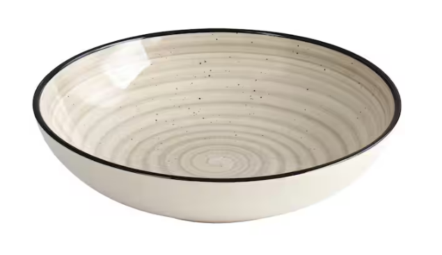Gia 24 Piece Stoneware Dinnerware Set in Cream