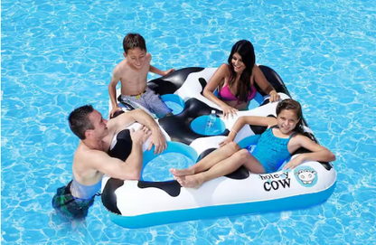 Hole-y Cow Island Inflatable Swimming Pool Float Lounge