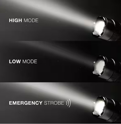 TAC 300 LED Tactical Metal Flashlight, 300 Lumens