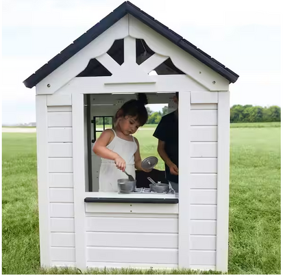 Outdoor All Cedar Wooden Playhouse with Sink