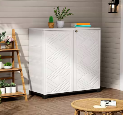 Outdoor Storage Locker Resin Large Waterproof 80 Gal. Deck Box