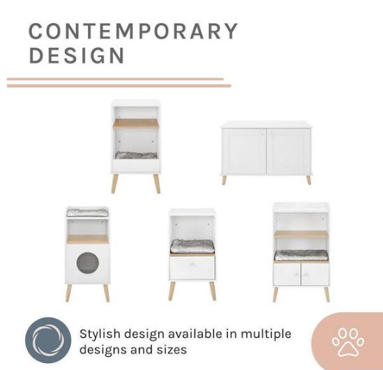 Becky 32 in. White Cat Tree Bookshelf