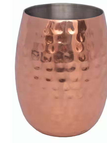 16 oz. Double Wall Hammered Copper Tumbler (4-Pack)