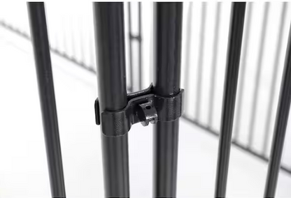 6 ft. H x 5 ft. W Black Metal Kennel Fence Panel
