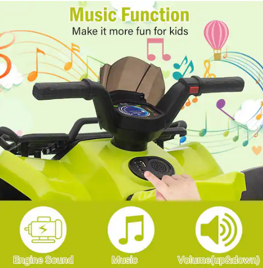 Kids ATV 4-Wheeler, 6V Ride on Toy Car