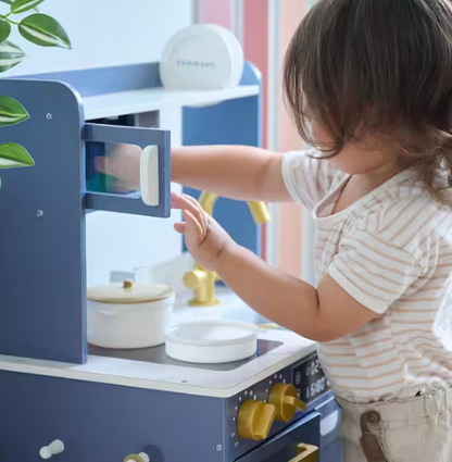 Little Chef Lake Tahoe Blue Wooden Play Kitchen