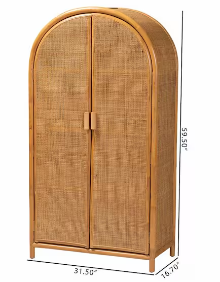 Paloma Light Honey Rattan Storage Cabinet