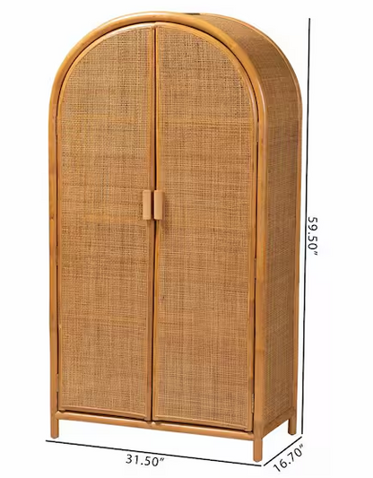 Paloma Light Honey Rattan Storage Cabinet