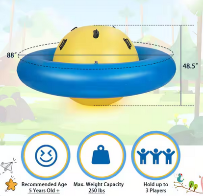 7.5 ft. Inflatable Dome Rocker Bouncer with 6-Handles