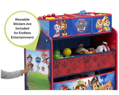 PAW Patrol 6-Bin Design & Store Toy Organizer
