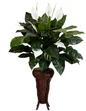 57 in. Artificial H Green Spathyfillium with Stand Silk Plant
