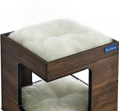 23.5 in. Escher Cat Tree in Dark Walnut