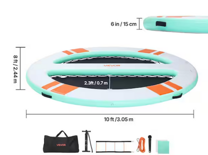 Inflatable Dock Floating Platform Thick Swim Dock 4-Person-6-Person Capacity