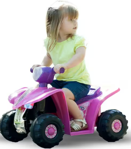 Battery Powered Ride on Toy 4-Wheeler in Pink/Purple