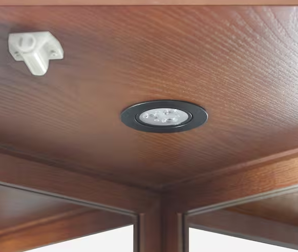 Walnut 5-Sided Lighted Corner Curio Cabinet