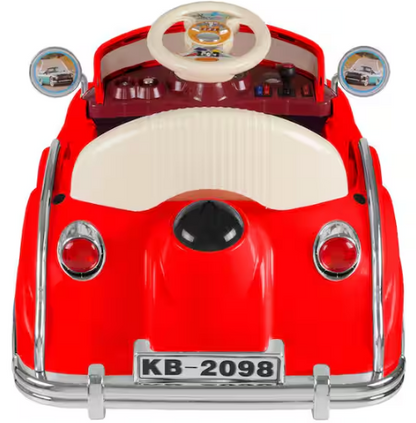 Battery Powered Red Classic Car Coupe