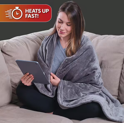 Heated Throw Blanket with 5 Heat Settings