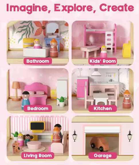 Modern Dollhouse Series Bounce House Dollhouse with Elevator