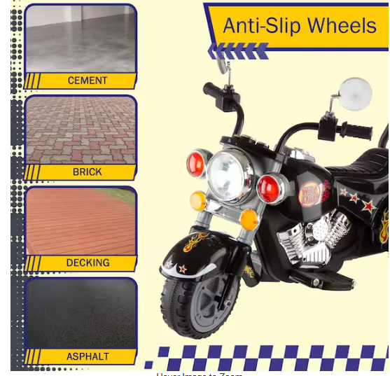 3-Wheel Battery Powered Ride on Toy Motorcycle Chopper