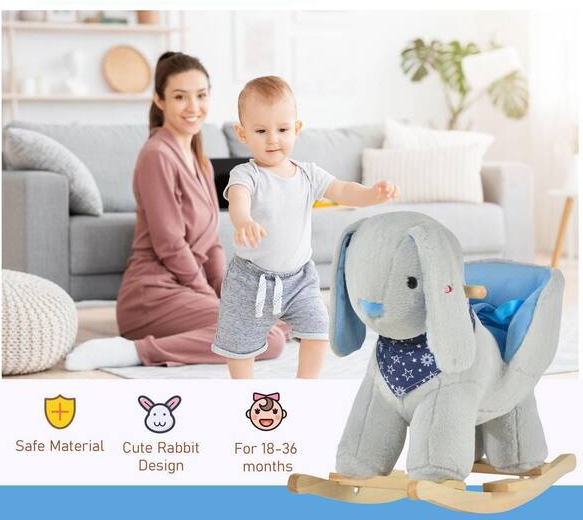Kids Ride-On Rocking Horse Toy Bunny Rocker