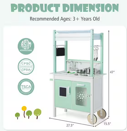 Double-Sided Pretend Play Kitchen