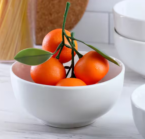 22 fl. oz. White Porcelain Bowl Set of 12