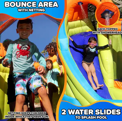 Double Water Slide, Bouncer Sakes and Air Blower