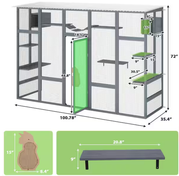Cat Enclosure Large Run Playpen