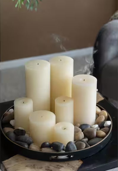 Ivory Unscented Soy Wax Candle 2-Pack