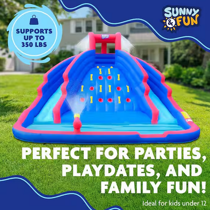 Ultra Climber Multi-Colored Inflatable Water Slide Park