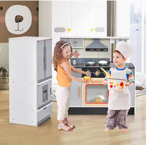 Kids Wooden Pretend Play Kitchen