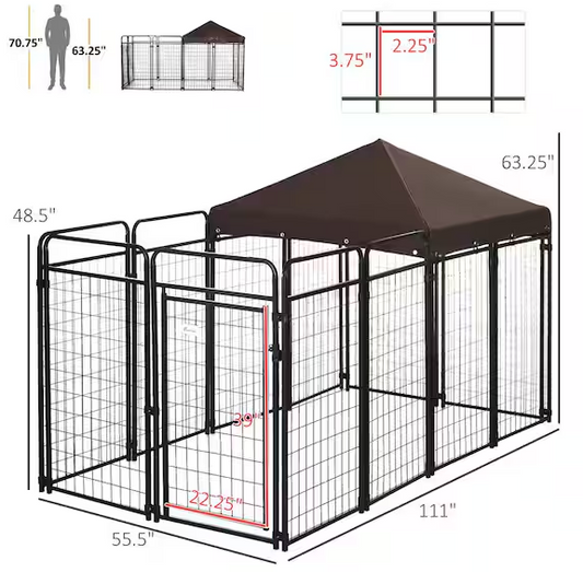Dog Kennel Outdoor with Extended Run