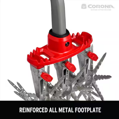 Steel Tines with Red Comfort Grip Garden Disc Cultivator
