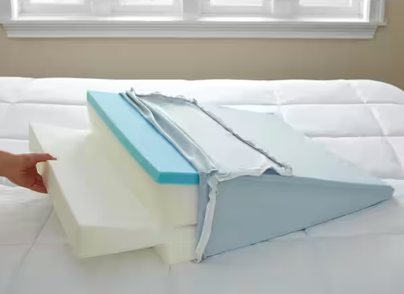 Adjustable Memory Foam Wedge Pillow with Zip-Off Washable Cover