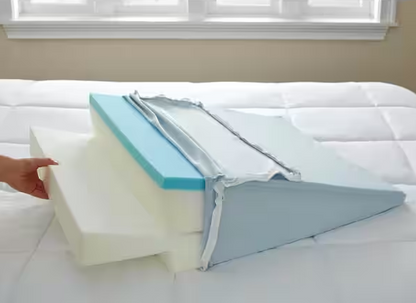 Adjustable Memory Foam Wedge Pillow with Zip-Off Washable Cover