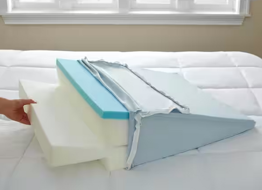 Adjustable Memory Foam Wedge Pillow with Zip-Off Washable Cover
