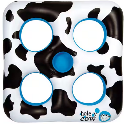 Hole-y Cow Island Inflatable Swimming Pool Float Lounge