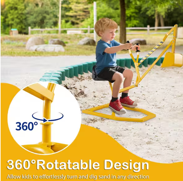 Sand Digger for Kids w/2-Handed Controls