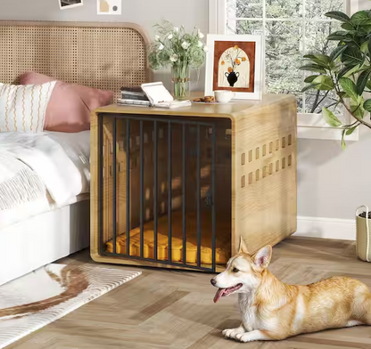 Furniture Style Wooden Dog Crate with Glossy Finish