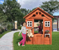 Outdoor Wooden Kids Playhouse with Windows