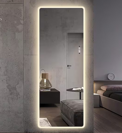 22 in. W x 65 in. H Rectangle Frameless LED Full Length Mirror