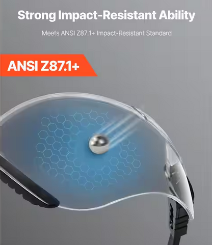 Anti-Fog and Scratch-Resistant Clear Lens Safety Goggles