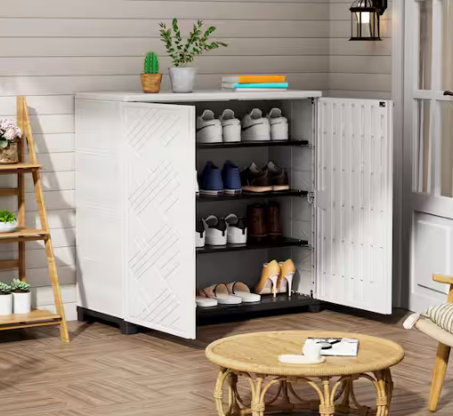 Outdoor Storage Locker Resin Large Waterproof 80 Gal. Deck Box