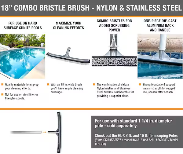 18 in. Swimming Pool & Spa Brush